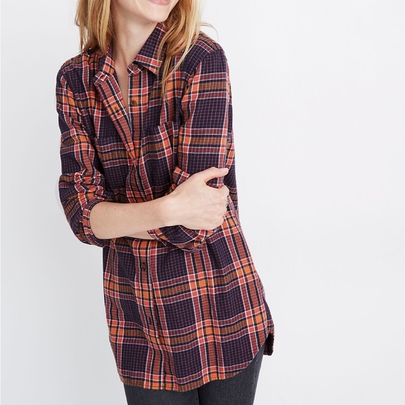 Madewell Tops - Madewell Flannel Classic Ex-Boyfriend Shirt in Edith Plaid